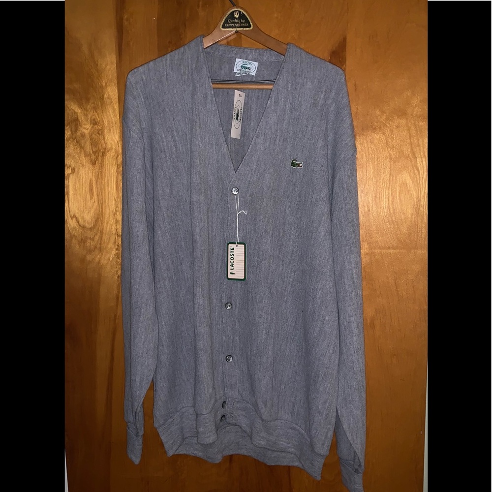 Vintage NWT Men’s Lacoste IZOD Cardigan. XXLT